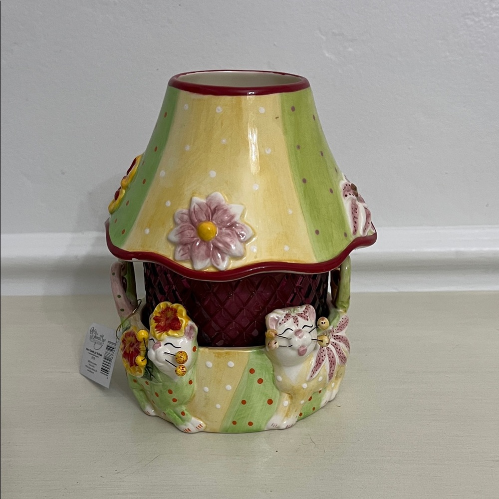 Whimsiclay flora candle jar & shade
